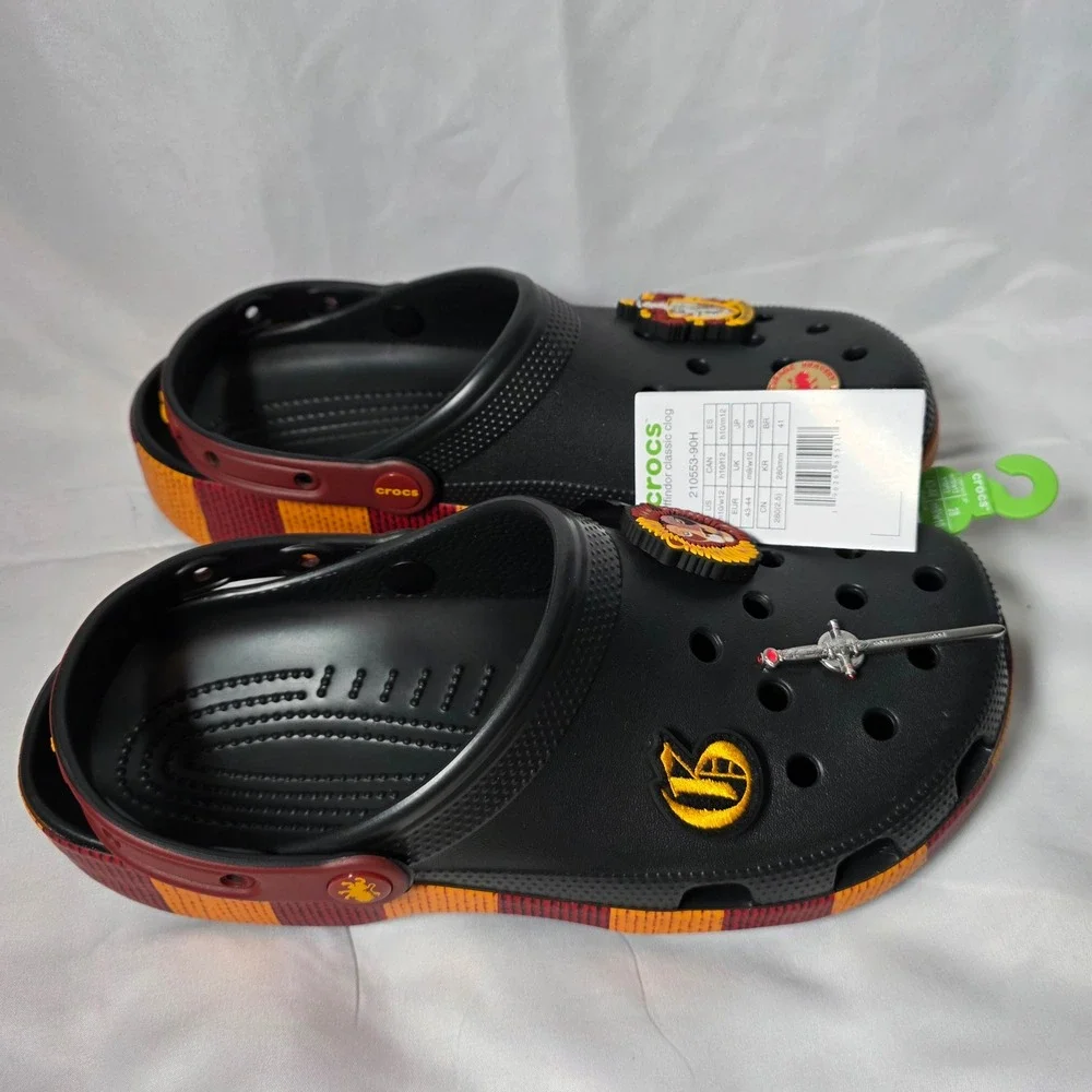 Crocs Harry Potter‎ Gryffindor Classic Clogs Black Red Yellow Size M10 W12